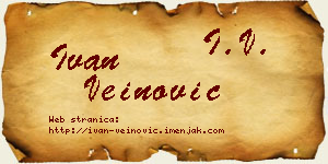 Ivan Veinović vizit kartica